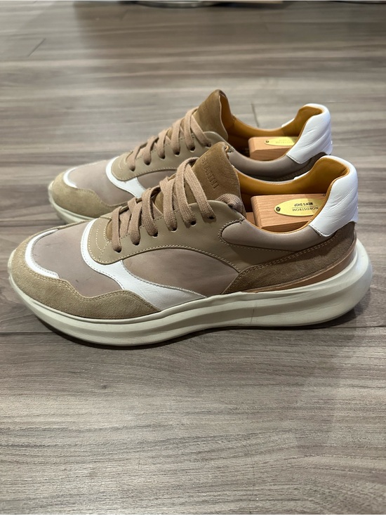 Magnanni Other - Magnanni Beige, White and Tan Leather & Suede Sneakers